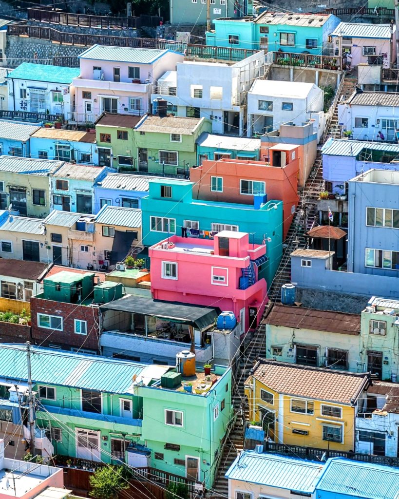 Casas coloridas del Gamcheon Culture Village.