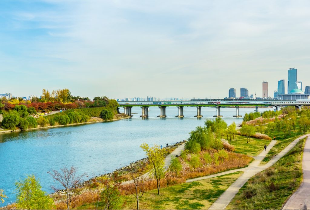 Jardines del río Han Vistas del río Han